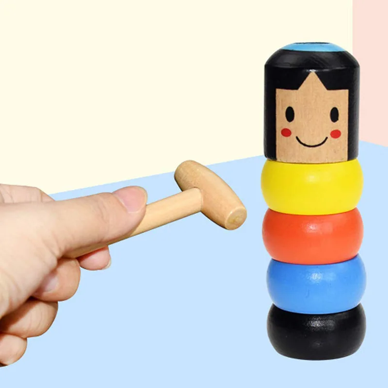 Magic Funny Toy Props Excellent Durable Wooden Not Knocked Down Villain the Indomitable Villain 2