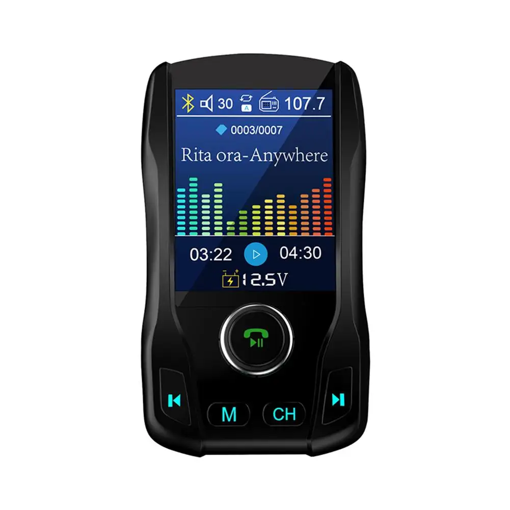 1,8 дюймов цветной экран fm-передатчик Автомобильный MP3 беспроводной Bluetooth автомобильный комплект свободные руки двойной USB Автомобильное зарядное устройство Поддержка TF& U диск