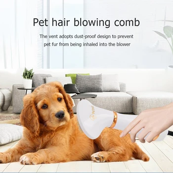 2-In-1 Portable Pet Dog Dryer Dog Hair Dryer And Comb Brush Pet Grooming dryer Cat Hair Comb Dog Fur Blower Low Noise Temprature 3