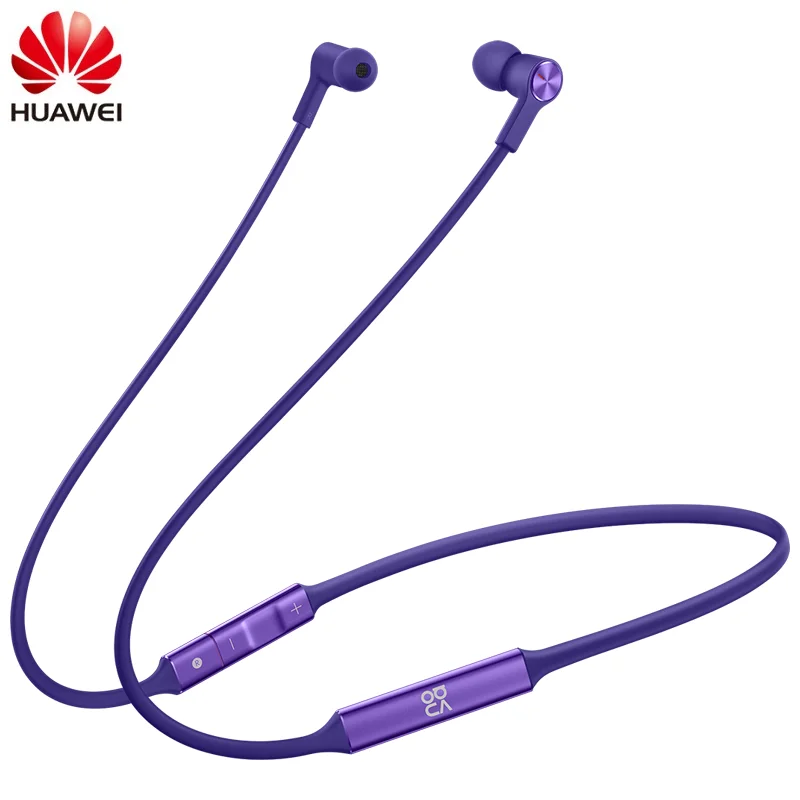 purple Оригинальные беспроводные наушники huawei FreeLace, Bluetooth, спортивные, водонепроницаемые, в уши, кабель памяти, металлическая полость, силиконовый магнитный переключатель - Цвет: purple