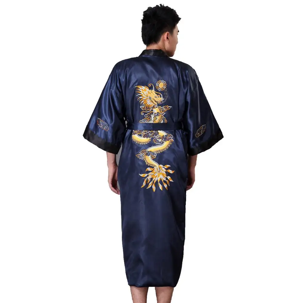 Reversible-Black-Yellow-Chinese-Men-s-Satin-Robe-Gown-Tradition-Embroider-Dragon-Sleepwear-Kimono-Bathrobe-S (2)