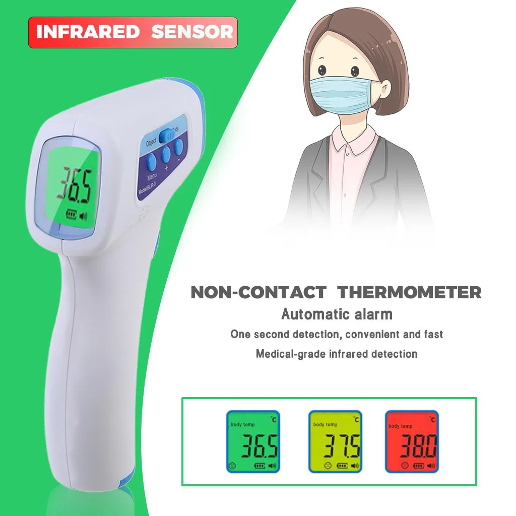 

Adult Digital Termomete Infrared Forehead Body Thermometer Gun Non-contact termometro Measurement Device thermometer 2020