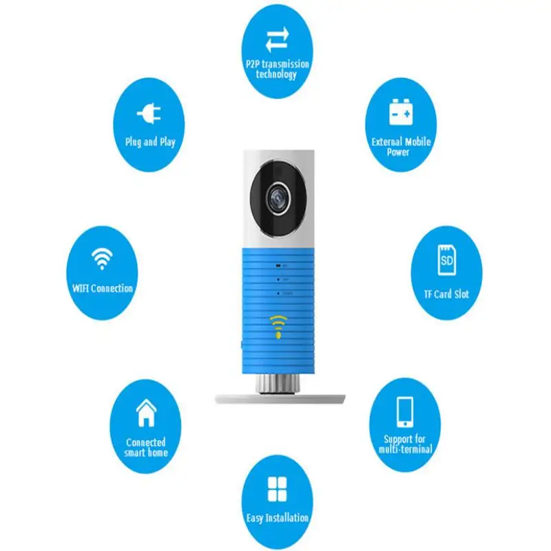 720P HD Clever Dog Wifi Home Security IP Camera Baby Monitor Intercom Smart Phone Audio Night Vision cam de seguridad
