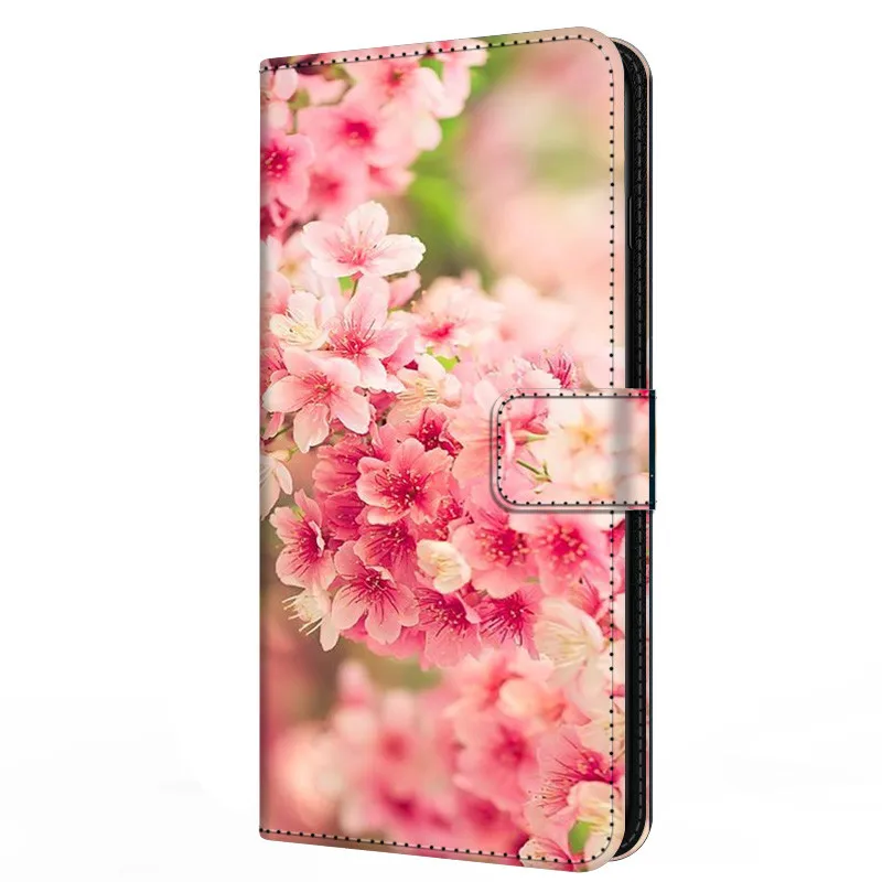 cute samsung cases Leather Flip Case For Samsung Galaxy A5 A6 A7 A8 2018 Plus Wallet Stand Book Cover Magnetic Flower Funda Capas Cute A 7 A6Plus silicone case for samsung Cases For Samsung