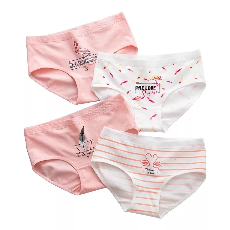 

8Pcs/Lot Cute Cartoon Bird Panties Women Cotton Comfortable Briefs Underwear Girl Sexy Fashion Breathable Underpants