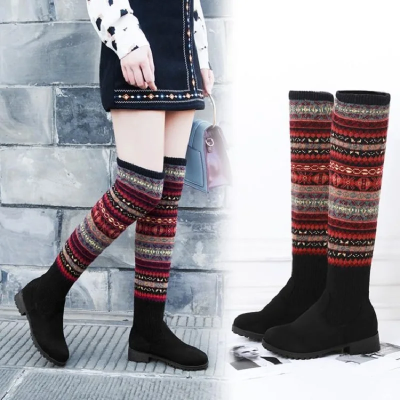 

New winter boots women stivali donna sopra ginocchio botas mujer invierno 2019 knee high boots