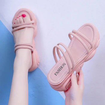 

Shoes Women House Slippers Platform Loafers Luxury Slides Pantofle Med Flock Soft Designer 2020 Flat Fashion Scandals Rome