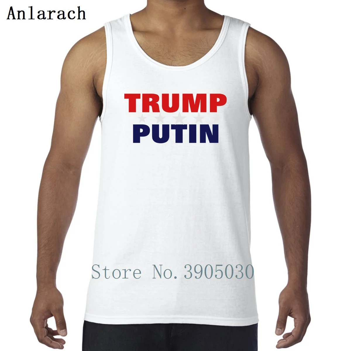 Шрифт Трамп Путин цветные жилеты в стиле фанк кастомизированные забавные майка Для мужчин майка хлопок Фитнес Anlarach Формальные