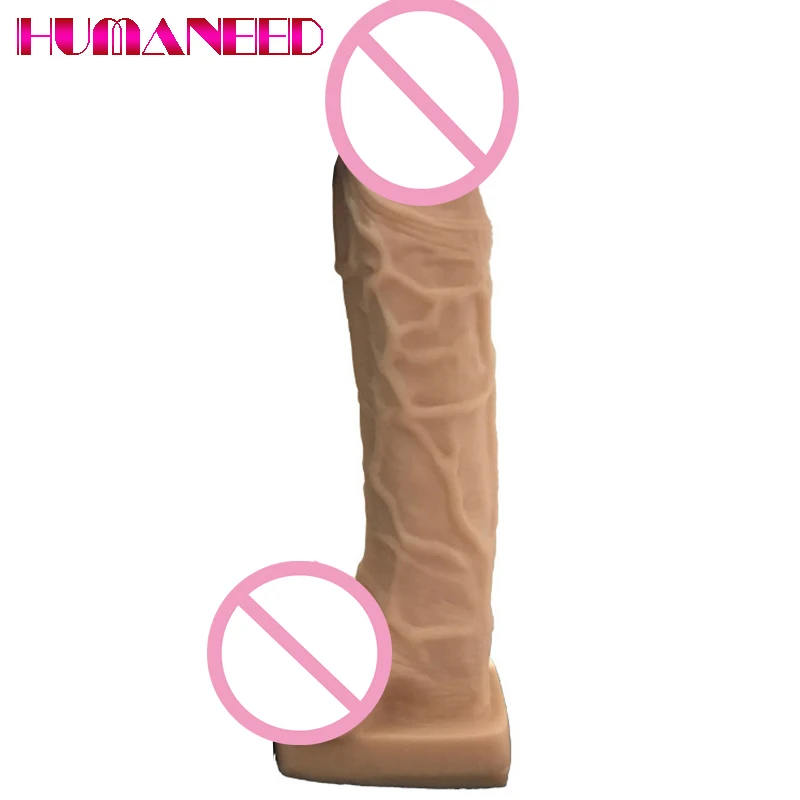 39*7.5cm Soft Realistic Dildo Artificial Female Masturbator Huge Long Dildo with Suction Cup Adult Erotic Sex Toy Women Massager
