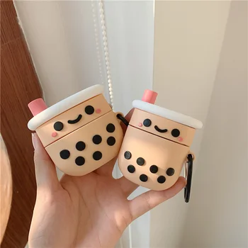 

Teyomi 3D Cute Milk Tea Case For Airpods Pro Case Soft Silicone Headphone Earphone Case For Airpods 1/2 Case For Girls