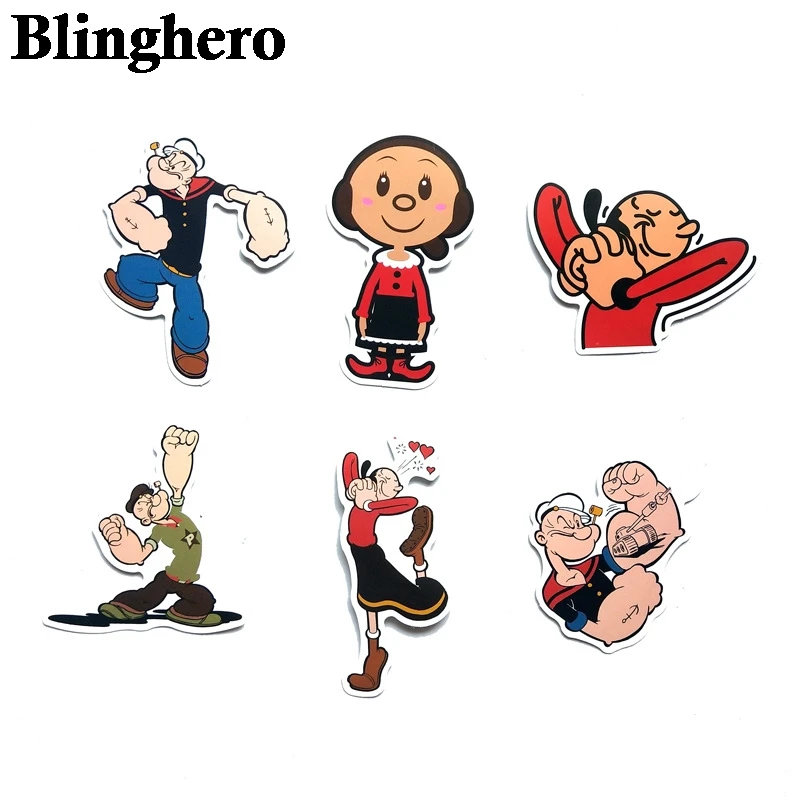 CA634 18 шт./компл. Popeye мультфильм DIY стикер водонепроницаемый для ноутбука мото скейтборд багаж гитара фитинг наклейки-граффити