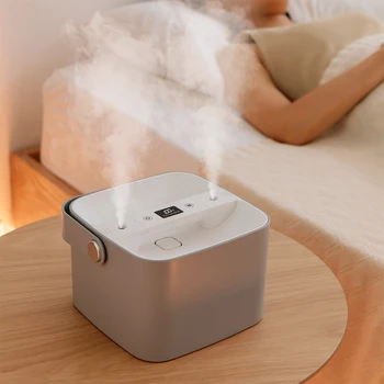 

2.5L Large Capacity Household Air Humidifier Double Spray Nozzle Ultrasonic Essential Oil Aroma Diffuser with Handle