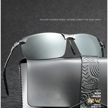 Photochromic sunglasses men polarized driving chameleon glasses male change color sun glasses day night vision driver