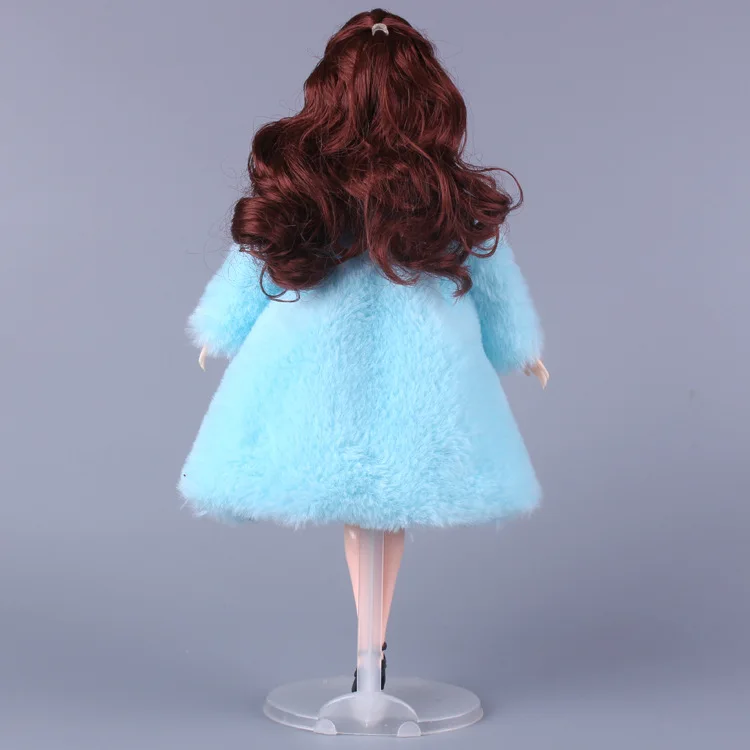 BJD Doll Clothes for 30cm 1/3 Dolls Fashion Plush Coat Doll Accessories Toys for Girls Diy Bjd Clothes Christmas Outfit Dress