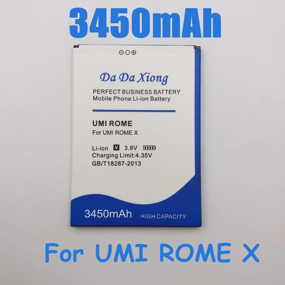 Высокое качество Da Xiong 3450 мАч Umi Римский аккумулятор для мобильного телефона UMI Рим X ROMEX смартфон