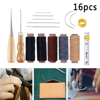 

16 PCS Upholstery Carpet Leather Curved Hand Sewing Needles Crafts Repair Kit