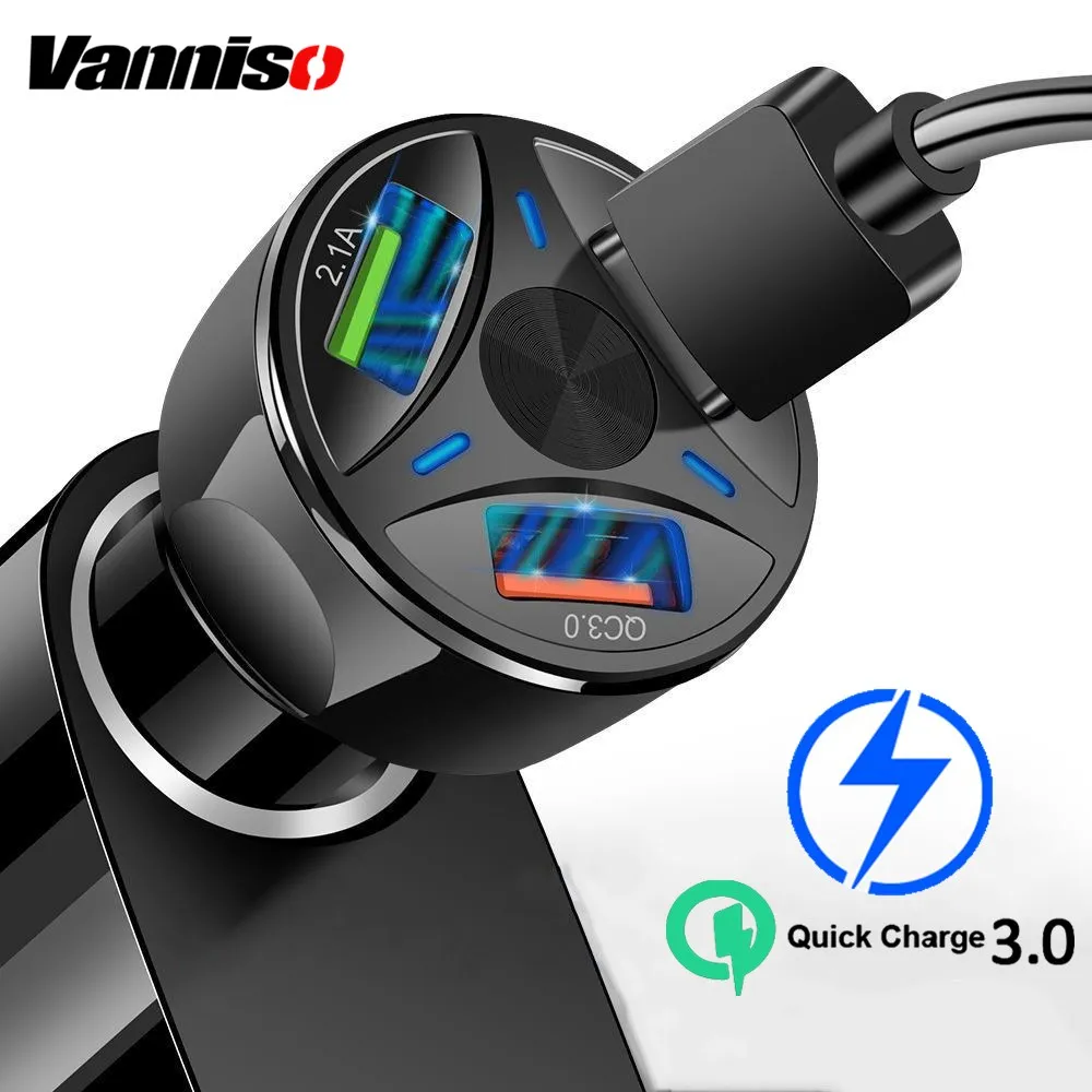 Автомобильное зарядное устройство Vanniso для iPhone 11 Samsung Xiaomi Huawei QC 3 0 4 1 А | Мобильные