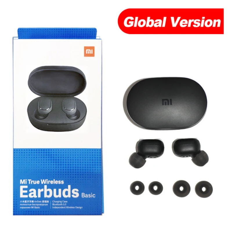 Global Version Оригинальные Xiaomi Redmi Airdots Xiaomi беспроводные наушники Голосовое управление Bluetooth 5,0 шумоподавление управление краном - Цвет: Global Version