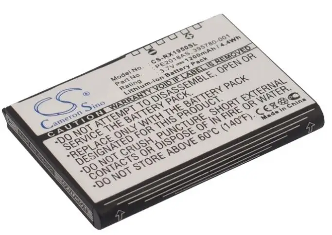 Cameron sino 1200 мА/ч, батарея для hp iPAQ RX1900 RX1950 RX1955 35H00063-00M 395780-001 398687-001 399858-001 аккумулятор большой емкости HSTNN-H09C-WL