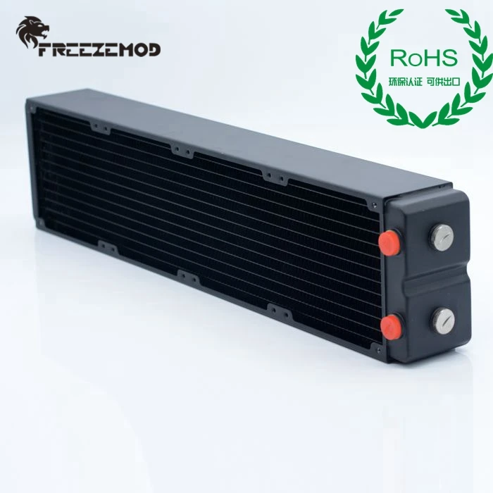 FREEZEMOD компьютер pc кулер для воды медный радиатор 3 слоя 65 мм толщиной медные плавники пять отверстий G1/4. TSRP-HP65-480