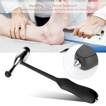 

Medical Neurological Examination Percussion Hammer 20cm Black Multifunctional Diagnostic Knee Foot Nerve Reflex Bowling Hammers