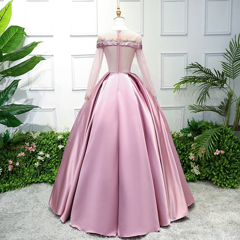 Бальные платья Атласное Бальное платье Дубай Саудовская Арабский vestido de 15 anos Дебютант сладкий 16 платье баллклид с открытыми плечами