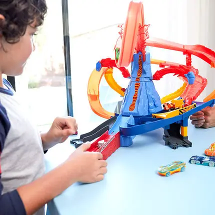 Hot Wheels 10 в 1 Игрушечный трек-автомобиль Carros Brinquedos Voiture Hotwheels oyuncak araba детские автомобильные игрушки для детей подарок на день рождения