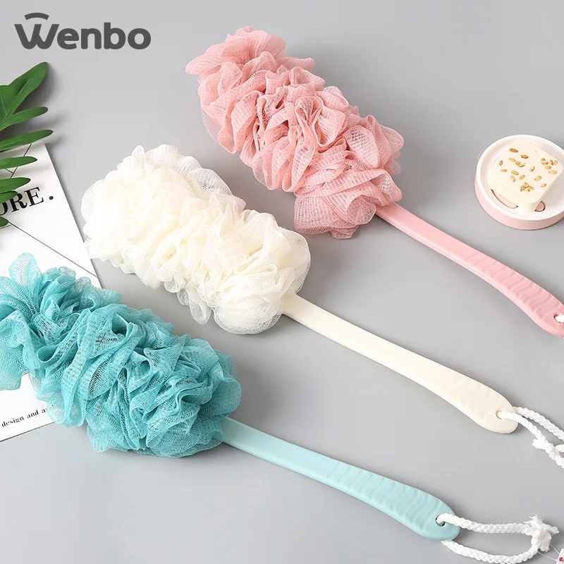 WENBO Colorful Sword Hilt Bath Ball Home Daily Bath Brush Handle Fresh Bath Ball Manufacturers Direct Selling