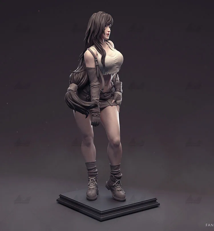 Tifa Final Fantasy STL Цифровой 3D Печатный файл для ЧПУ резьба рельеф Гараж Комплект модель ЧПУ роутер STL формат GK T0021