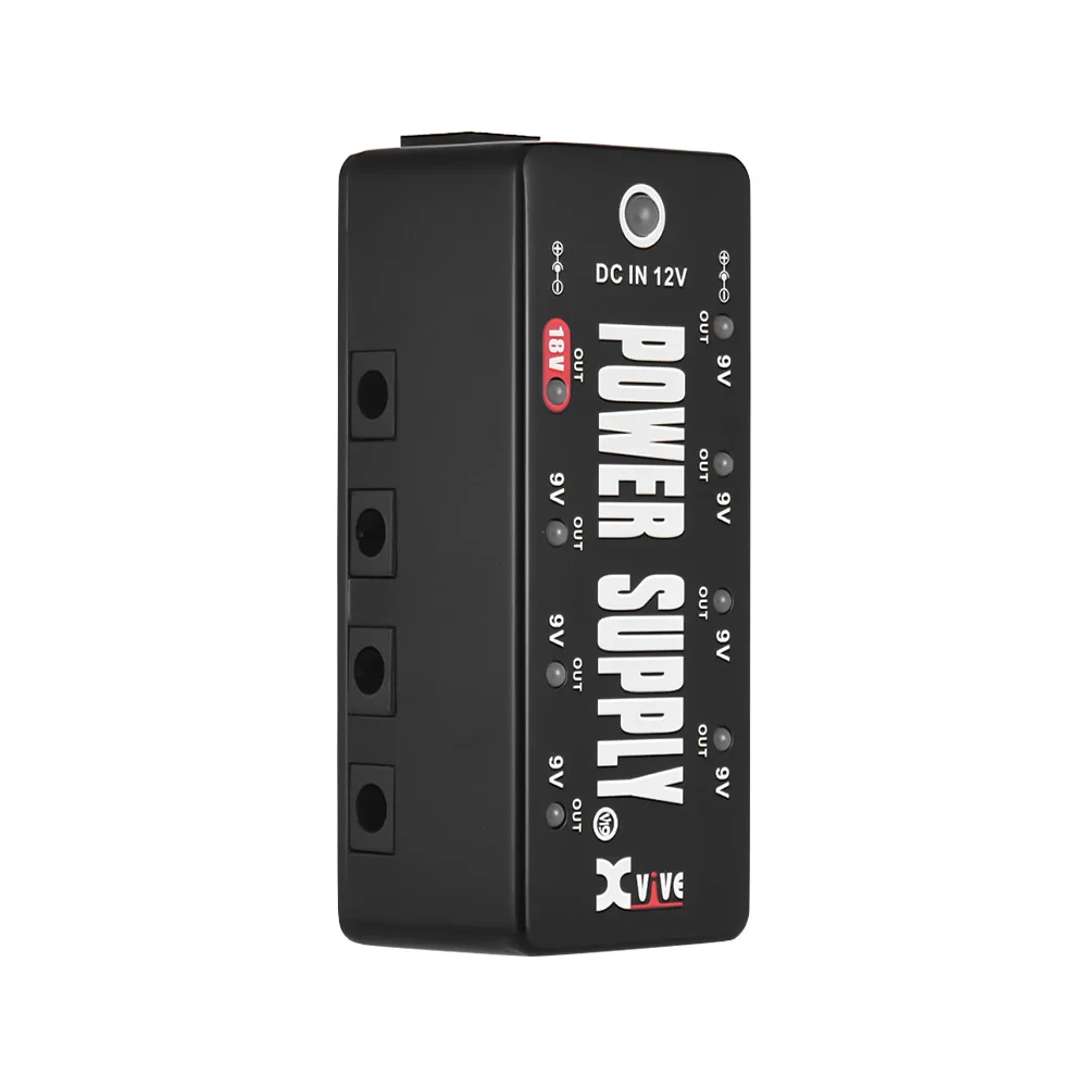 

Xvive V19 Compact Size Power Supply Station 8 Isolated DC Outputs for 9V 18V Guitar Effects with Power Cables Power Adapter