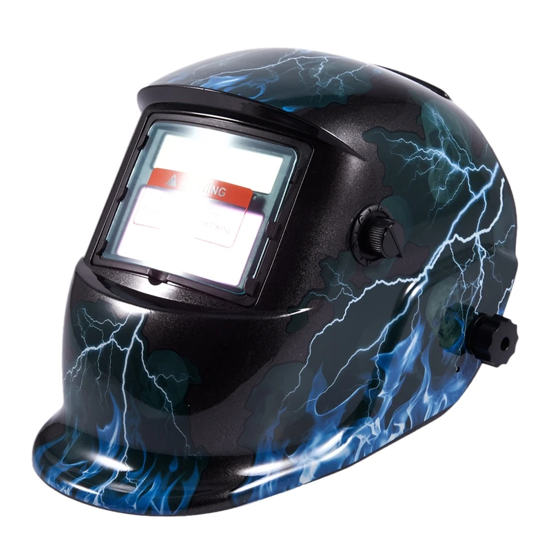 Welding mask helmet Solar energy automatic (solar use for refill) Facial protection accessories Blue flash | Инструменты