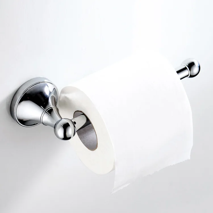 

Bathroom Simple round Batholith Light Sanitary Ware Hardware Accessories Roll Stand Wholesale Copper Material Chrome Color Paper