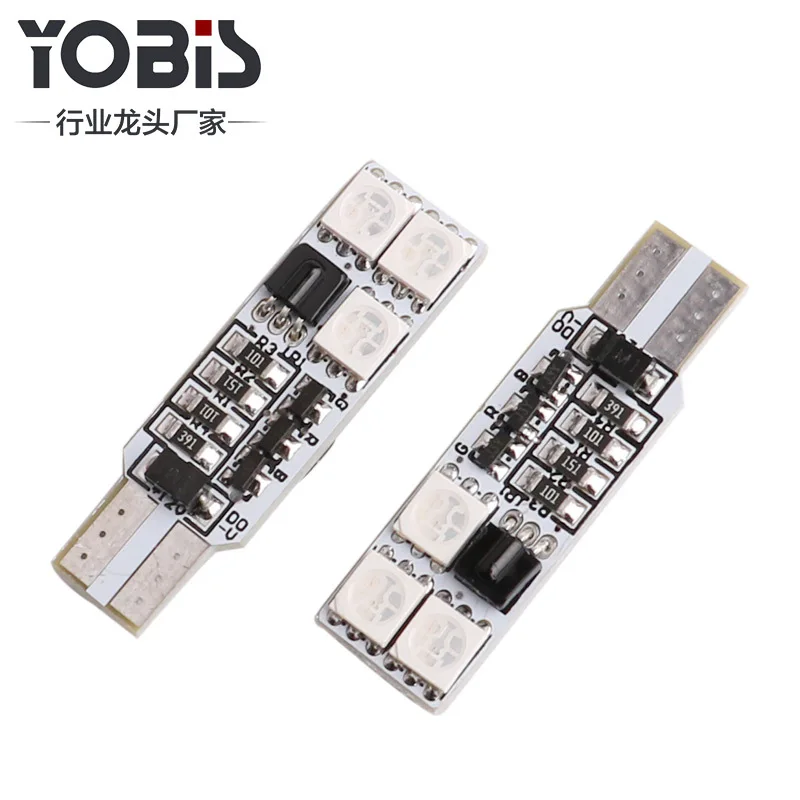 RGB с пультом дистанционного управления T10-6SMD 5050 Автомобильные габаритные огни мигающие лампы