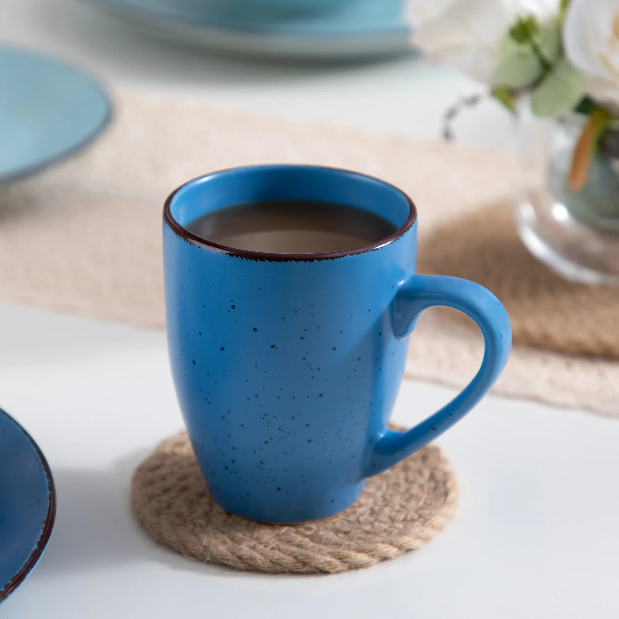vancasso Vajillas Completas Modernas serie Moda Juego de Vajilla de  Ceramica Colores (Azul Claro, 20 PCS)