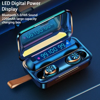 

Wireless Bluetooth Headphones for Sport Fitness Bluetooth 5.0 TWS Earphone HD Screen Digital Display Sport Earphones with Mic