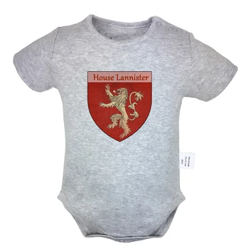

Game of Thrones House Lannister Hear Me Roar Design Newborn Baby Boys Girls Outfits Jumpsuit Print Infant Bodysuit Clothes