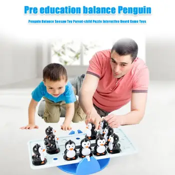 

Cartoon Penguin Balance Seesaw Toy Parent-child Puzzle Interactive Board Game Toys Children Educational Table Games