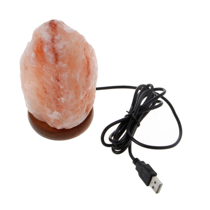 Himilayan Salt Lamp LED USB Cord Great For Desks 