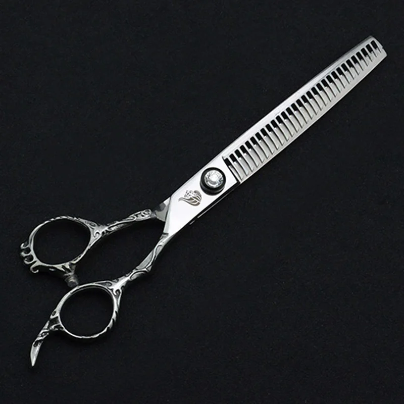 

7" Pet Dogs Gromming Scissors Thinning Shears Sharp Blade Animals Cat Thinning Scissors Stainless Steel Barbers Cutting Tools