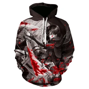 

Harajuku tumblr sweatshirt men women Attack On Giant 3D Print Hoodie Japanese tracksuit Hip hop attack on titan Clothes