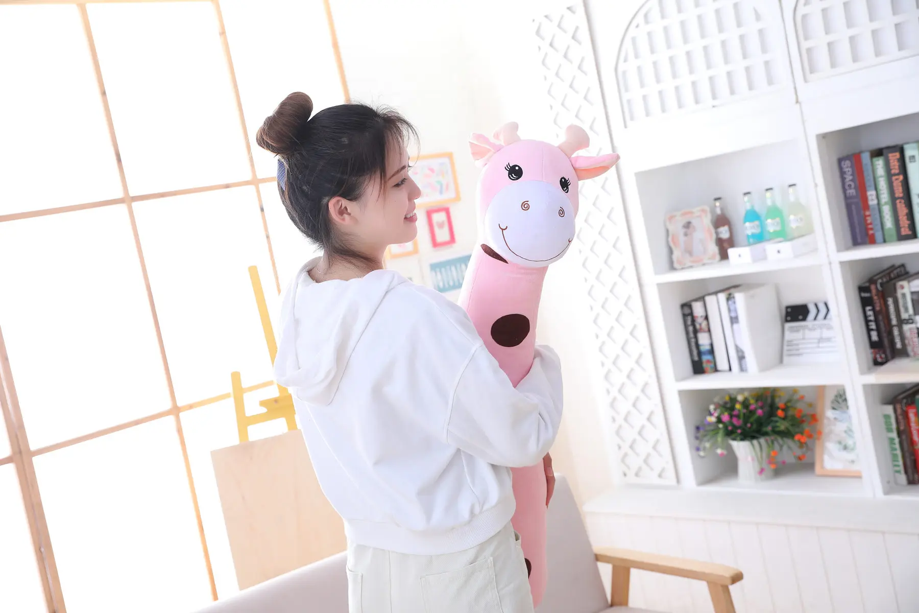 1pc 90cm Cute Large Lovely Giraffe Plush Toys for Children Stuffed Animal Dolls Soft Simulation Giraffe Doll Birthday Gift