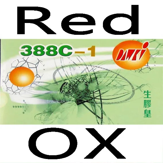 red OX Dawei 388C-1 King of Medium Pips-Out Настольный теннис pingpong верхний лист резины без губки - Цвет: red OX