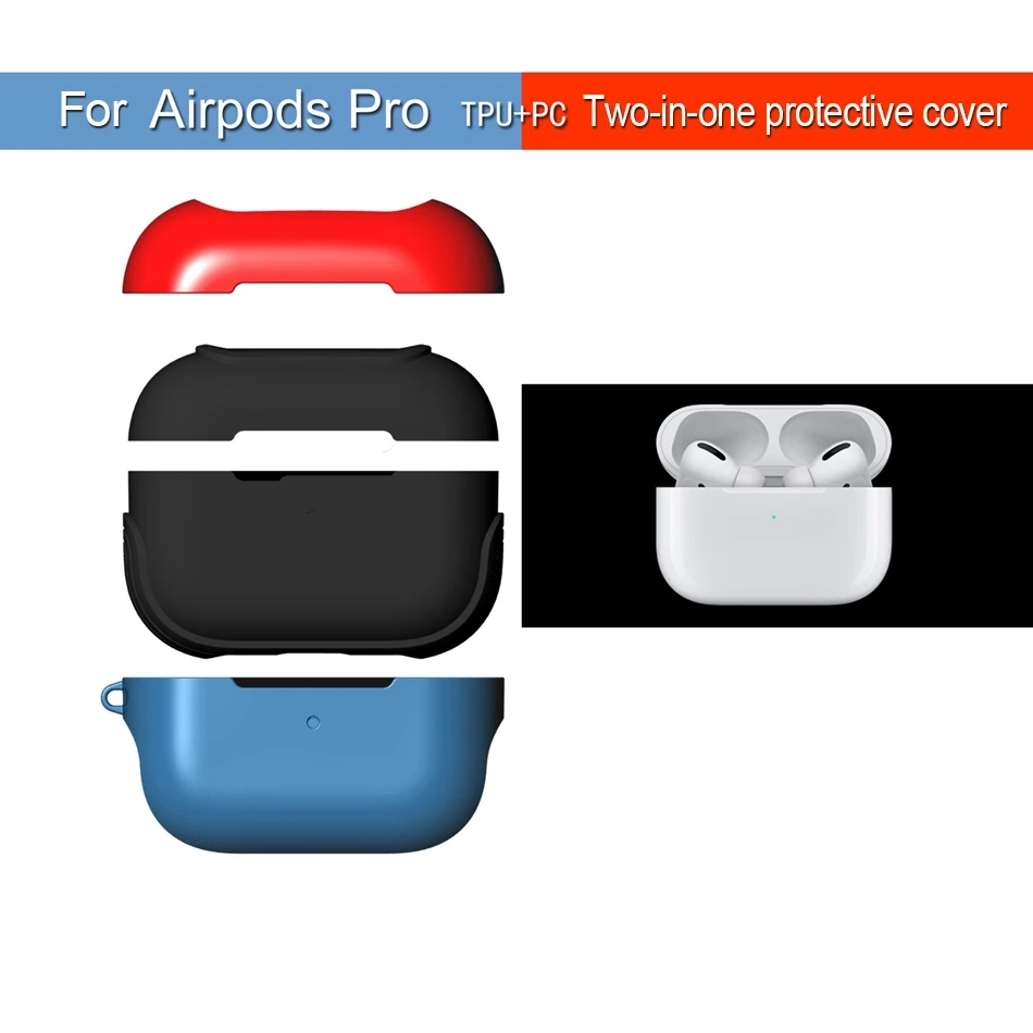 Чехол для наушников для Apple Airpods Pro Чехол два в одном чехол для Apple Air Pods Pro 3 Наушники Earpods крючок для наушников-вкладышей зарядная коробка