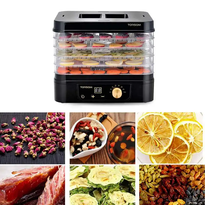 5 слоев Профессиональный кухонный осушитель для фруктов, овощей, трав, мяса, сушильная машина, бытовая сушилка для пищевых продуктов