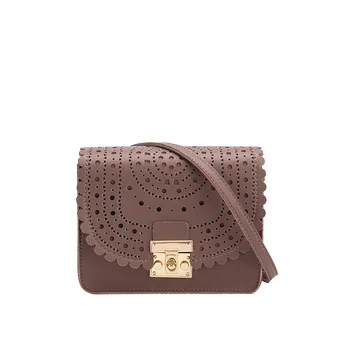 

2018 hot Hollow Out Pu Leather Women Famous Brands Messenger Bags Flap Female Handbags love pink Shoulder Bag White Cross Body