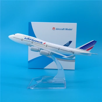

16cm Air France Boeing 747 Metal Airplane Model Decoration Air France B747 Aircraft Scale Models 1:400 Aviation Souvenir Toys