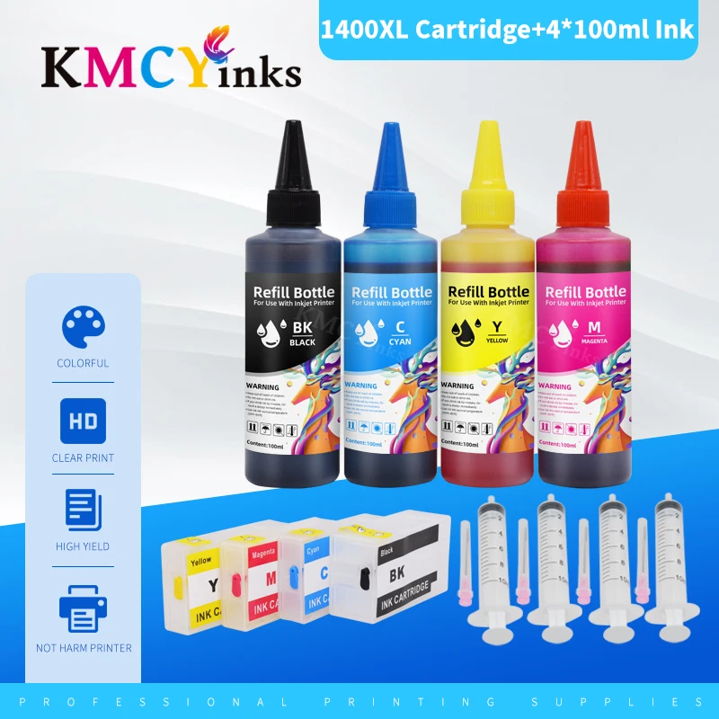 

Пустой картридж для чернил KMCYinks PGI 1400 XL + наборы для заправки чернил 400 мл для принтера Canon PGI1400 XL MAXIFY MB2040 MB2140 MB2340 MB2740