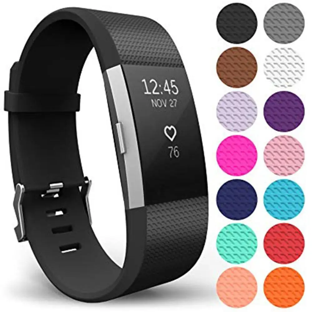 

Silicone Wrist Strap for fitbit charge2 Band Fitness Smart Band Bracelet Watch Replacement Sport Strap for Fitbit Charge 2