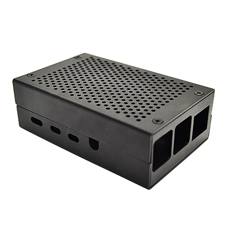 Черный Высокое качество Raspberry pi 4B алюминиевый корпус сетка охлаждения черный/серебристый цвет - Цвет: Черный