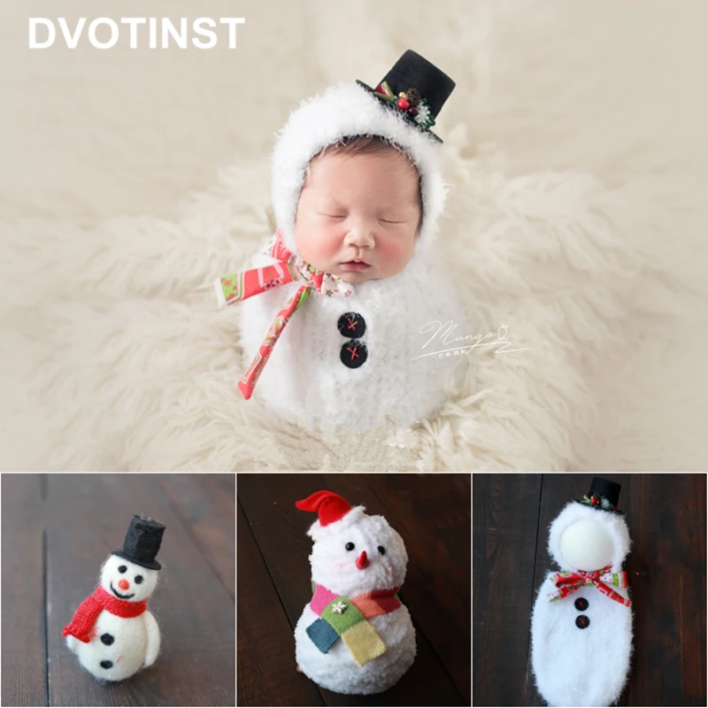 Реквизит для фотосъемки новорожденных Dvotinst мягкая Рождественская шапка